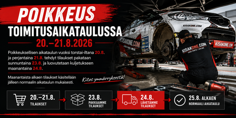 Avvikande leveranstider 20&ndash;21 augusti 2026